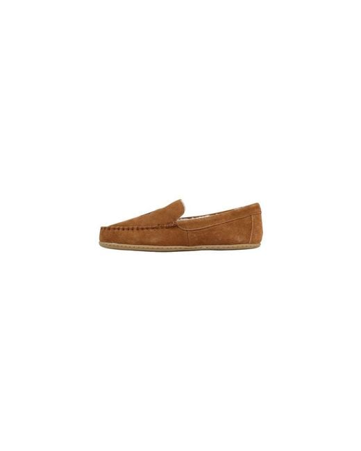 Ralph Lauren Brown Suede Leather Slippers for men