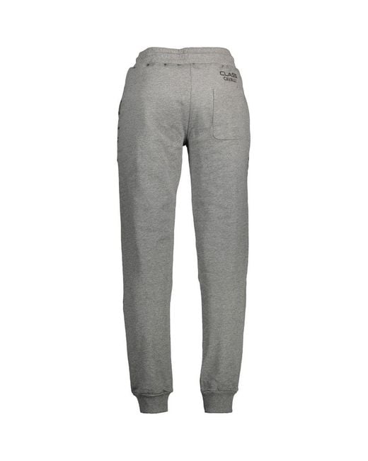 Roberto Cavalli Gray Cotton Sports Trouser for men