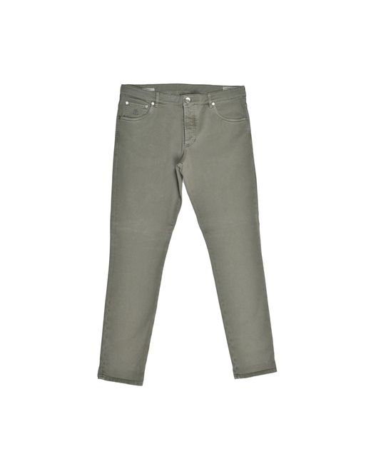 Brunello Cucinelli Gray 100% Cotton Skinny Fit 5 Pocket Denim Jean Pants New for men