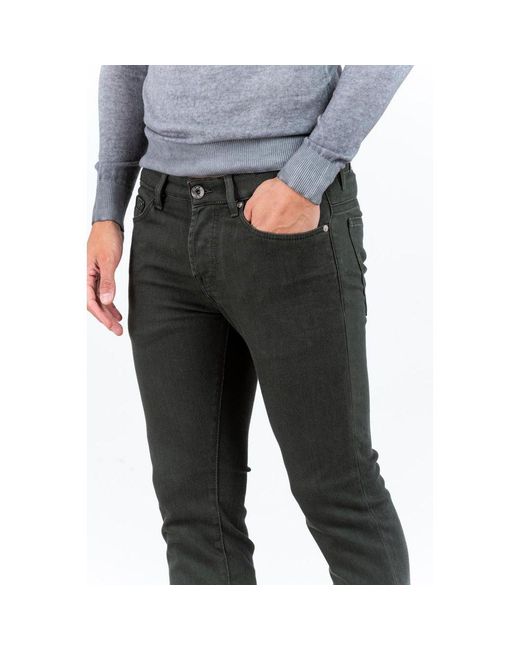 Gas Gray Cotton Skinny Jeans for men