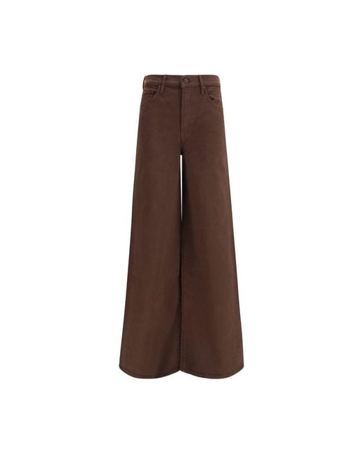 Mother Brown Cotton Jeans Denim