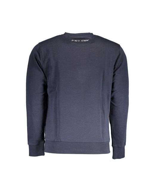 La Martina Blue Cotton Sweater for men