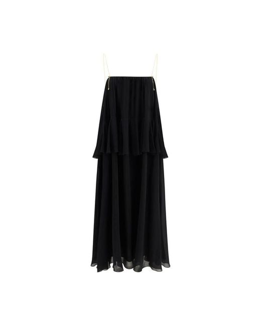 Chloé Black Silk Casual Dress