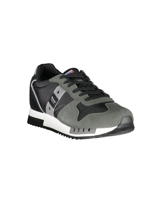 Blauer Black Classic Lace-Up Sport Sneakers for men