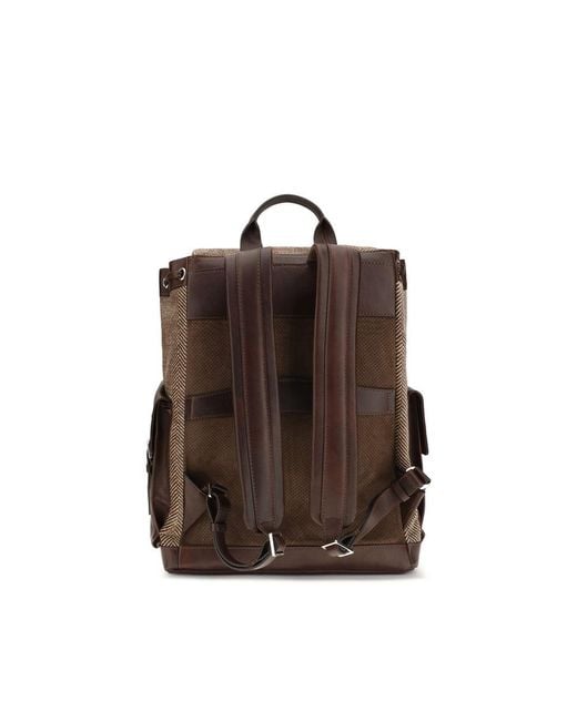 Brunello Cucinelli Brown Polyamide Backpack for men