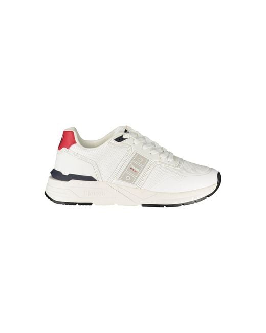 Blauer White Polyester Sneaker for men