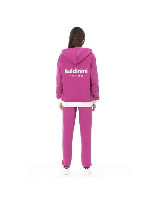 Baldinini Purple Multicolor Cotton Sweater