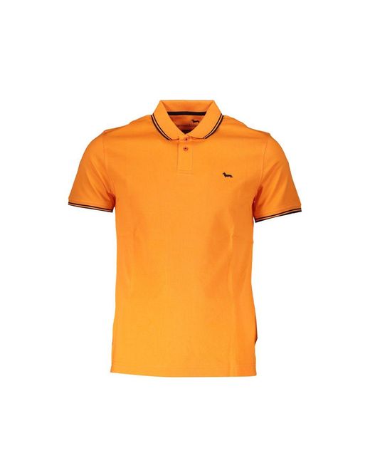 Harmont & Blaine Orange Cotton Polo Shirt for men