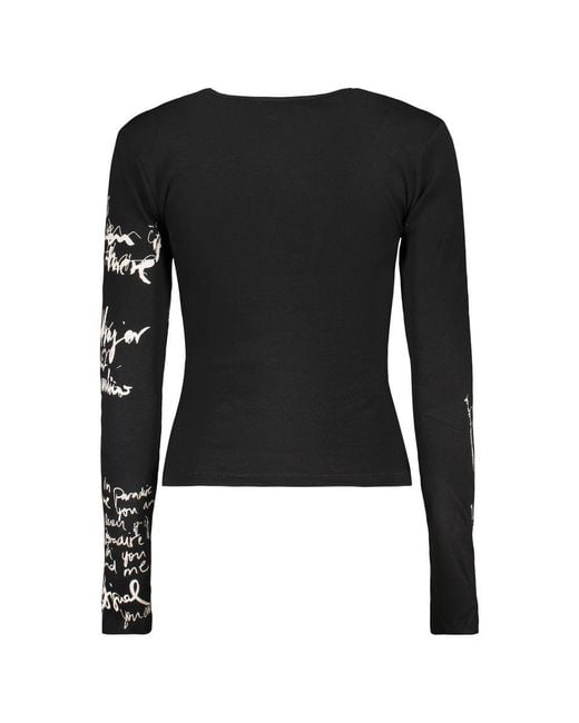 Desigual Black Cotton Sweater