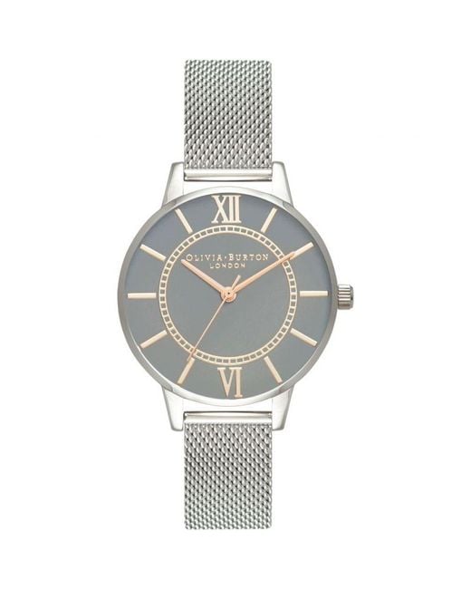 Olivia Burton Metallic Silver Stainless Steel Watch