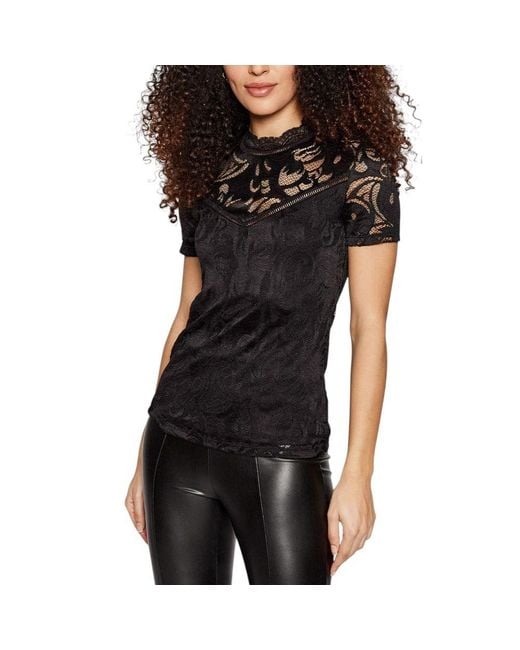 VILA CLOTHES Black Polyamide T-Shirt