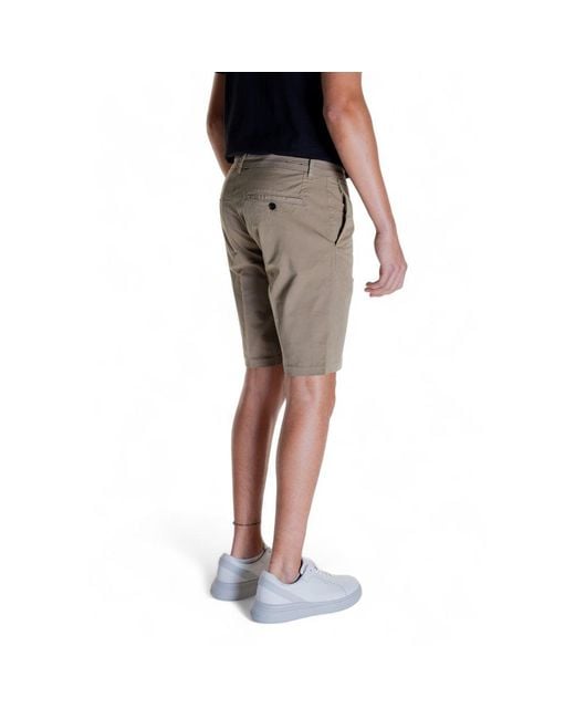 Antony Morato Gray Beige Cotton Bermuda Shorts for men