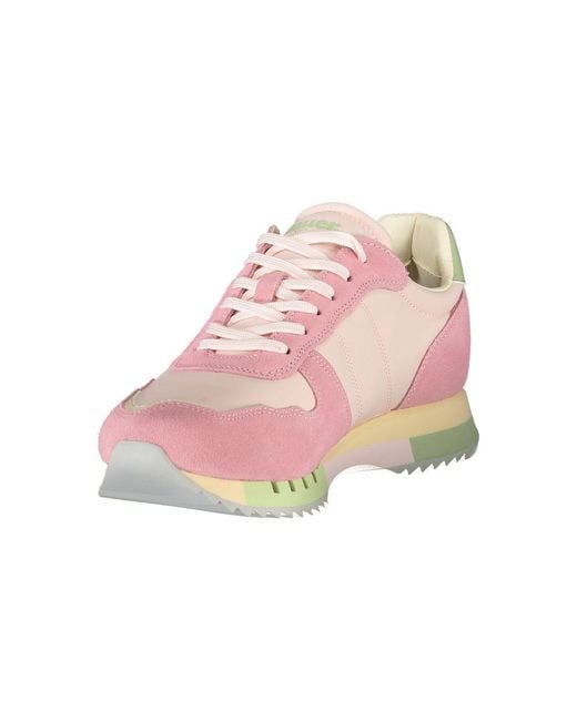Blauer Pink Rosa Polyurethane Sneaker