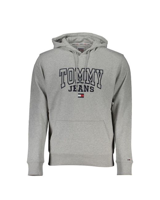 Tommy Hilfiger Gray Elegant Hooded Cotton Sweatshirt for men
