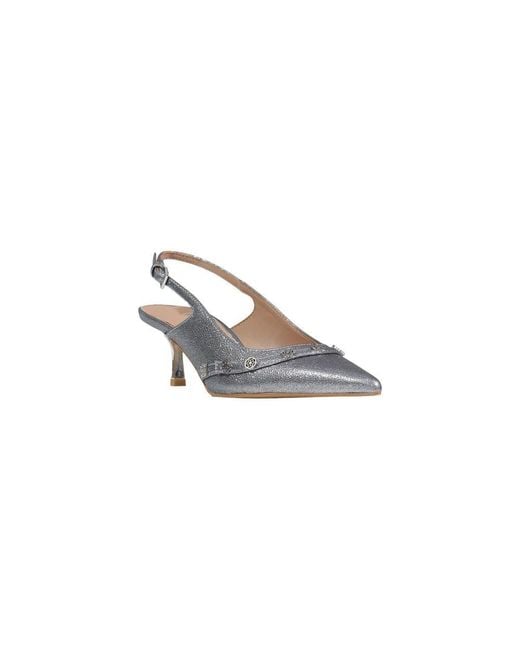 Guess Metallic Silver Polyester High Heel Pumps