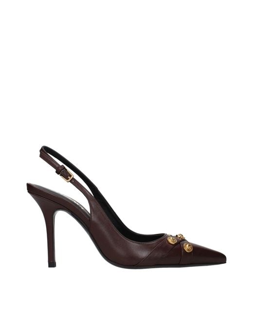 Versace Brown Sandals/Chocolate Leather