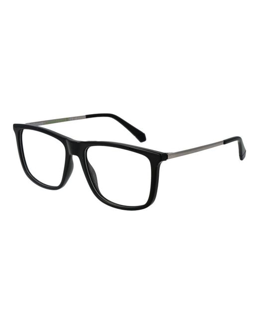 Polaroid Black Polyester Glasses (frames) for men