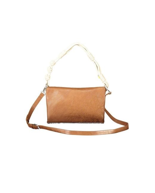 Desigual Brown Marrone Polyurethane Handbag