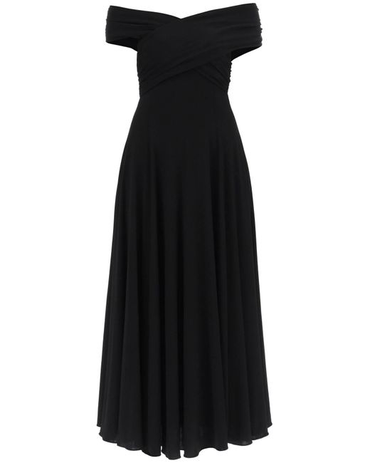 Khaite Black Bruna Jersey Maxi Dress
