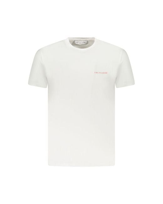 Trussardi White Cotton T-Shirt for men
