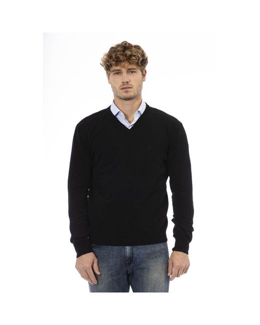 Sergio Tacchini Black Wool Sweater for men