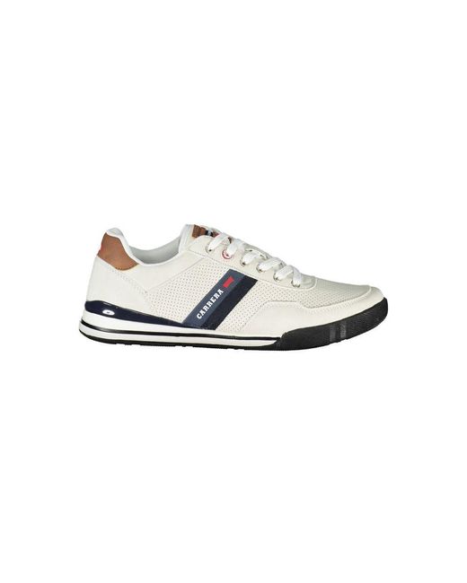 Carrera White Sleek Sneakers With Contrast Accents for men