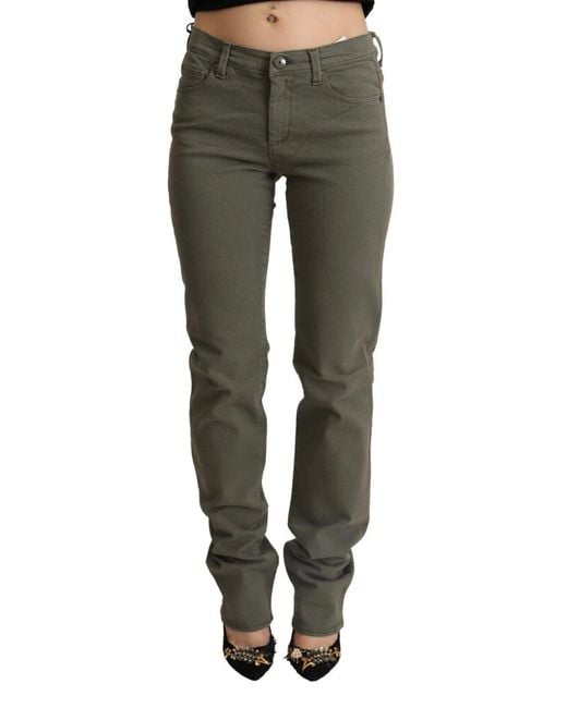 Ermanno Scervino Green Chic Low Waist Skinny Jeans