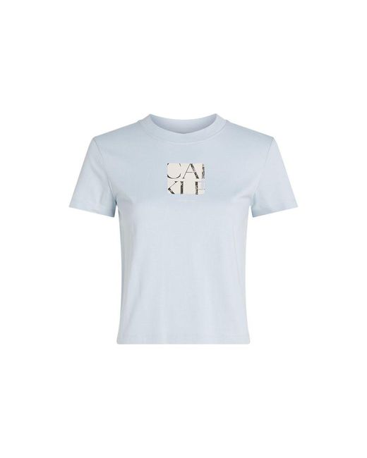 Calvin Klein Blue Cotton Rigenerato Tops & T