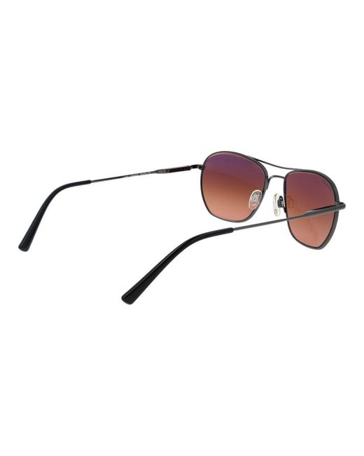 Serengeti Brown Gray Metal Sunglasses