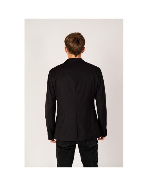 ARMANI EXCHANGE Black Polyester Blazer for men