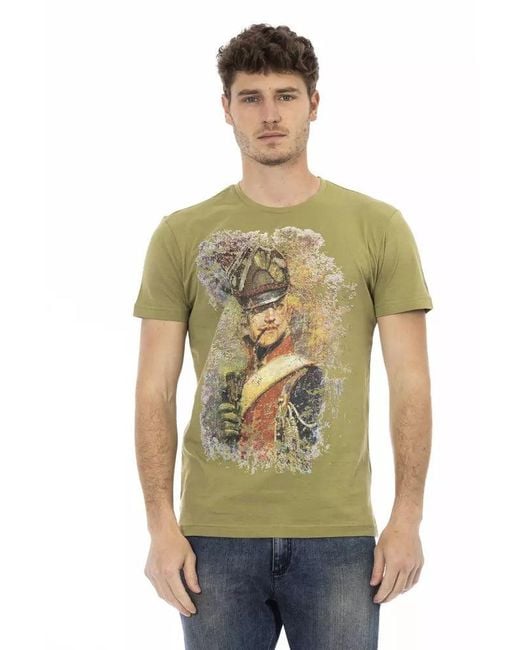 TRUSSARDI ACTION Green Cotton Men T for men