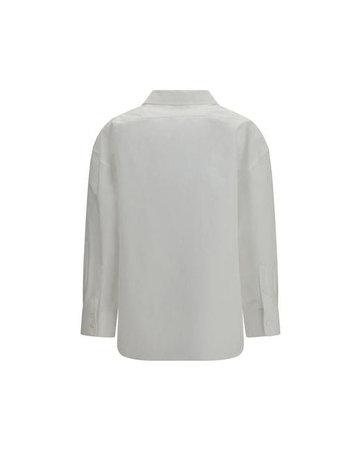 Givenchy Gray White Cotton Shirt