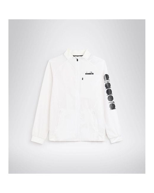 Diadora White Polyamide Shell Jacket for men