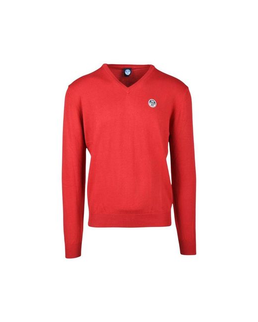 North Sails Red Multicolor Cotton Sweatshirt for men