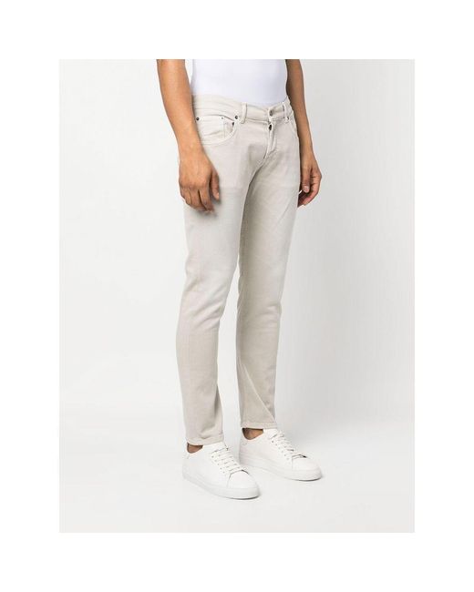 Dondup White Cotton Jeans & Pant for men