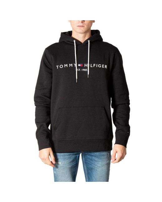 Tommy Hilfiger Black Cotton Sweatshirt for men