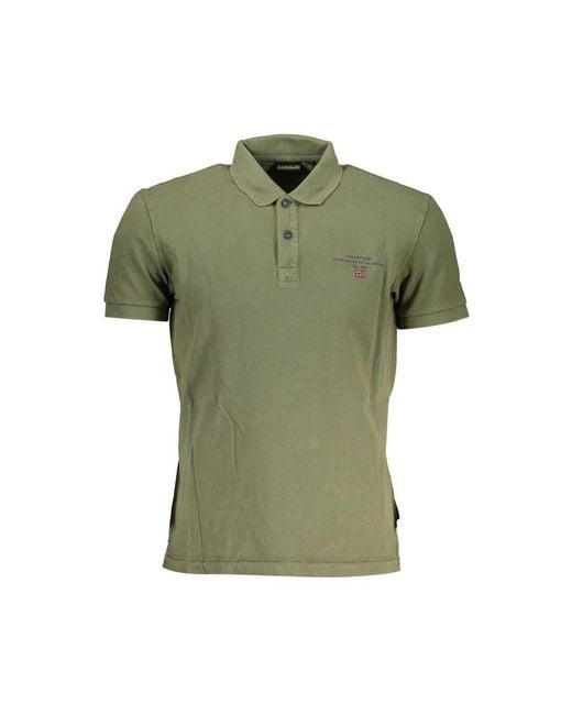 Napapijri Green Cotton Polo for men