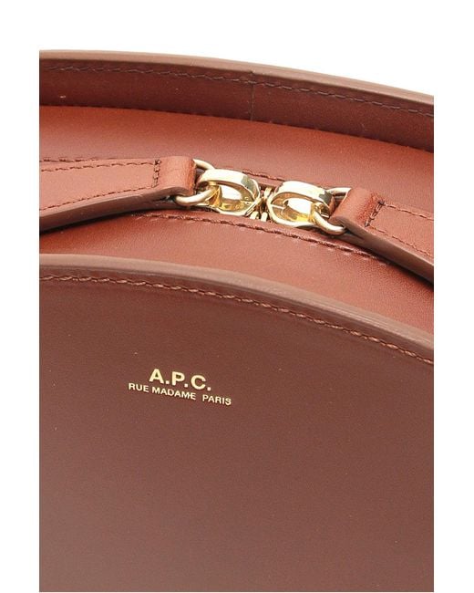 A.P.C. Brown Demi-Lune Crossbody Bag