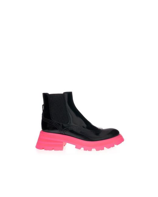 McQueen Pink Leather Boot