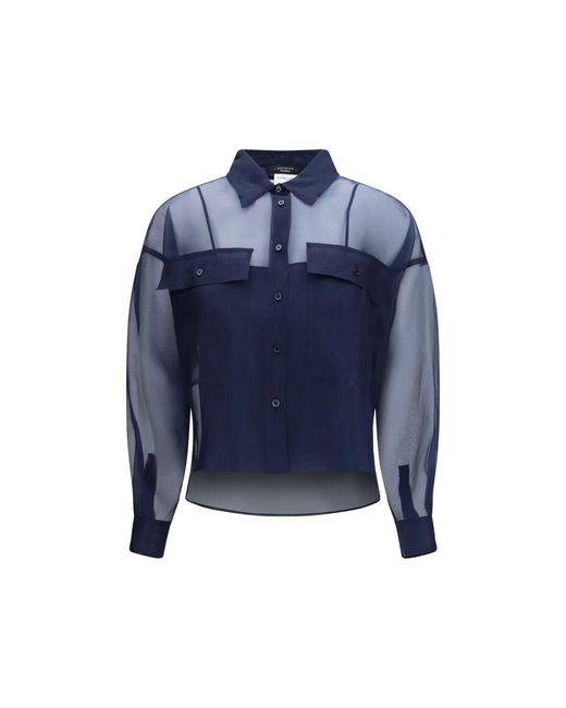 Max Mara Blue Silk Shirt