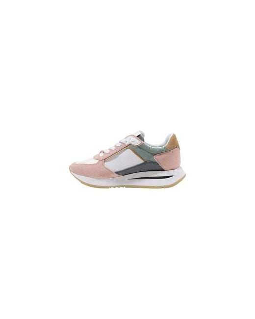 Guess White Multicolor Polyester Athletic Sneakers