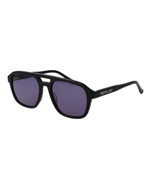 Replay Blue Plastic Sunglasses for men