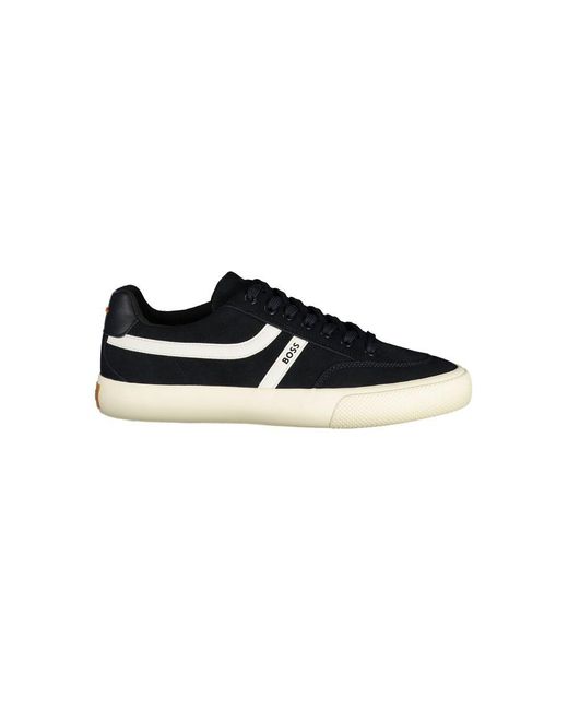 Boss Black Blue Polyurethane Men's Sneaker for men