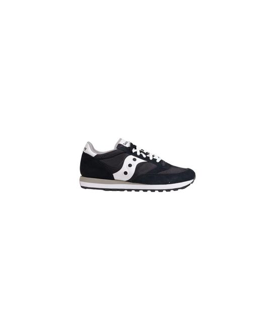 Saucony Blue Black Suede Leather Low Top Sneakers for men