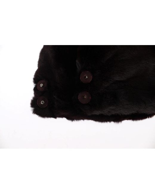 Dolce & Gabbana Black Exclusive Weasel Fur Hooded Scarf