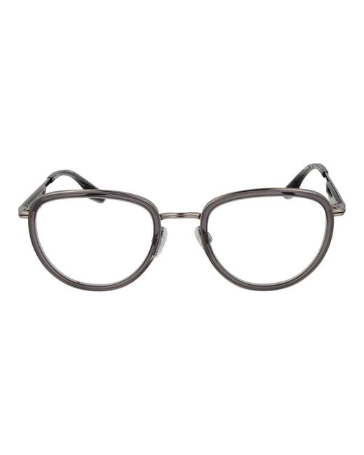 Trussardi Brown Gray Metal Glasses (frames) for men