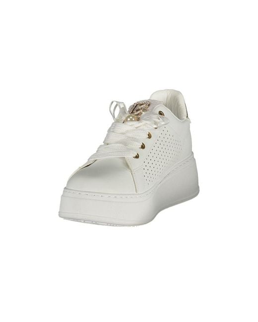 Laura Biagiotti White Bianco Polyurethane Sneaker