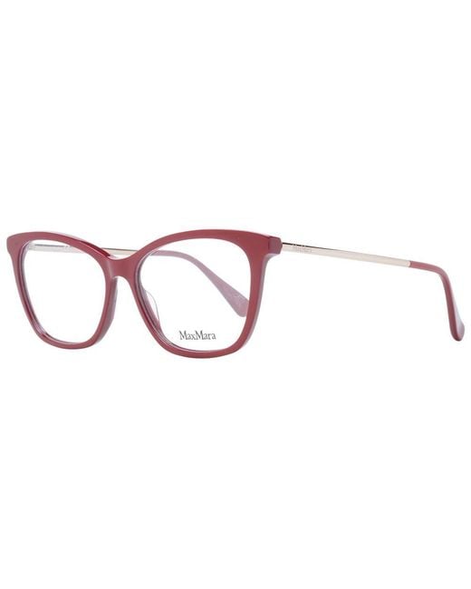 Max Mara Red Multicolor Plastic Glasses (frames) for men