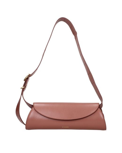 Jil Sander Pink Leather Crossbody Bag