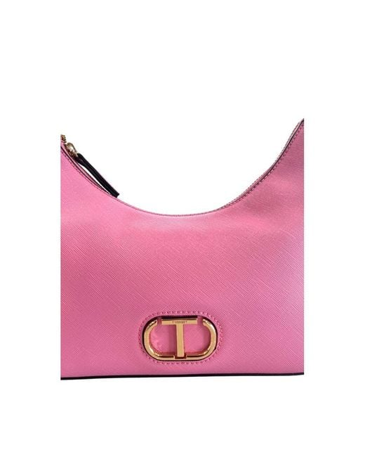 Twinset Pink Pu Shoulder Bag